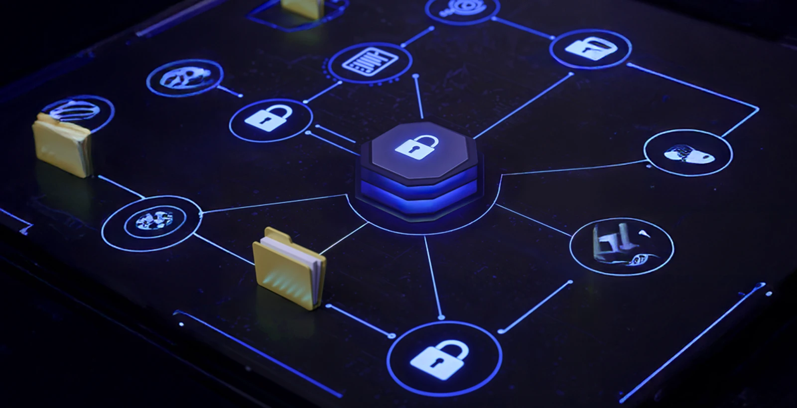 Shield with data privacy lock symbolizing protection of financial data, used as feature image for Data Privacy in Banking and Finance blog