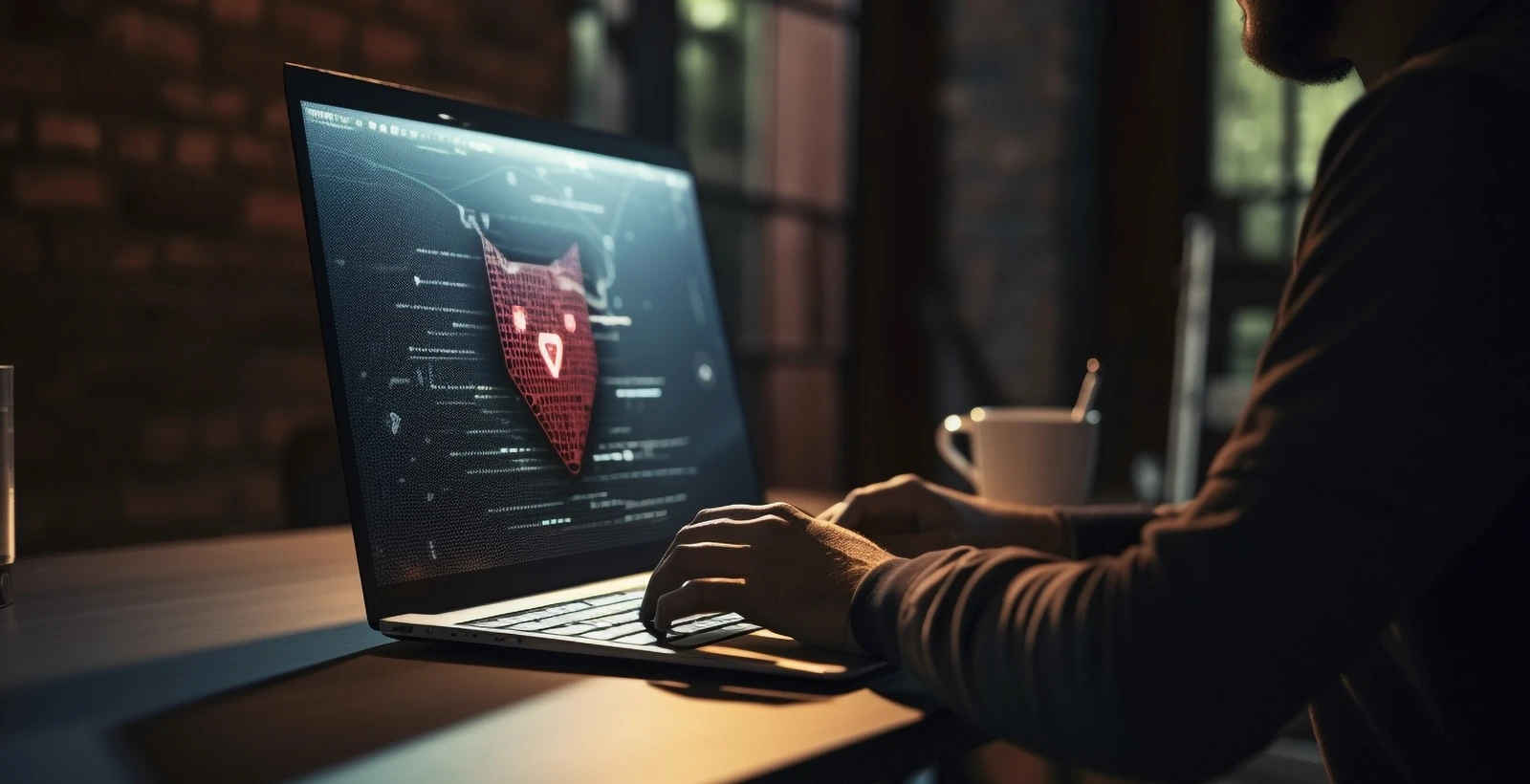 Cybersecurity professional performing penetration testing on a laptop with a digital shield icon representing cloud security protection, highlighting India's leadership in cloud security services
