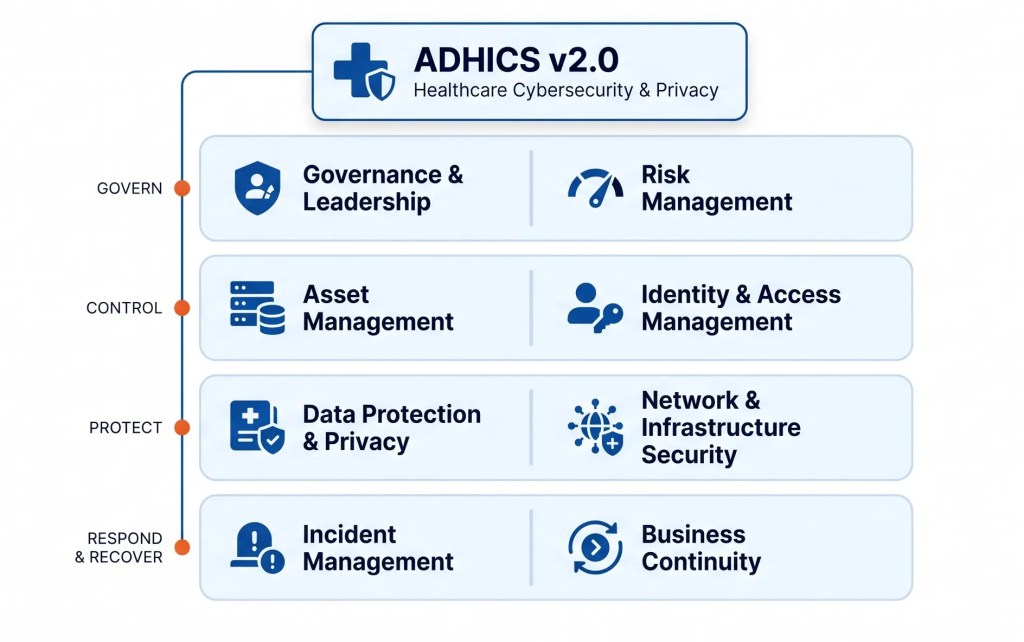 Core domains covered in ADHICS v2.0